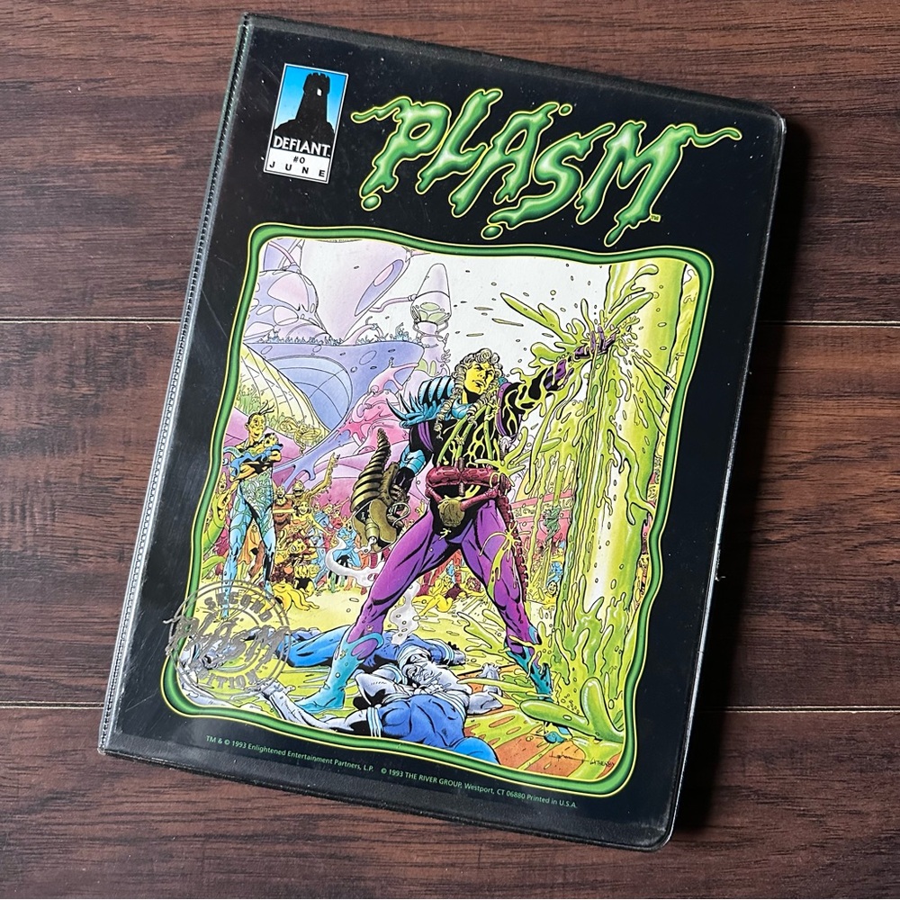 VTG 1993 Plasm Comic Book Trading Card Album